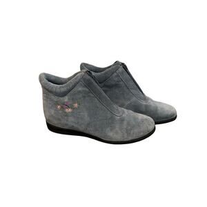 Vintage Beacon Blue Suede Women’s Boots Size 9 Anti-shock Boots
